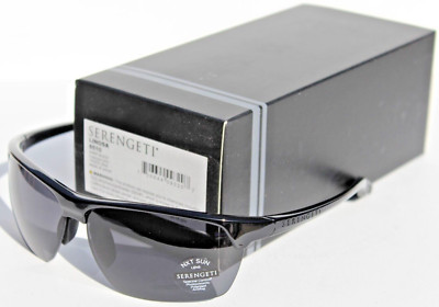 SERENGETI Linosa POLARIZED Sunglasses Shiny Black/CPG NEW 8510 Japan