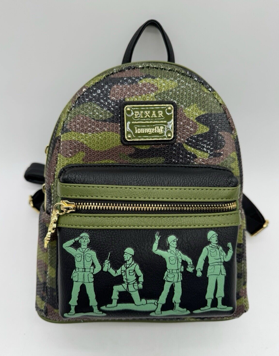 【LOUNGE FLY】Toy Story アーミーメン リュック 迷彩柄 NEW Loungefly Disney Pixar Toy Story Army Men Mini Backpack