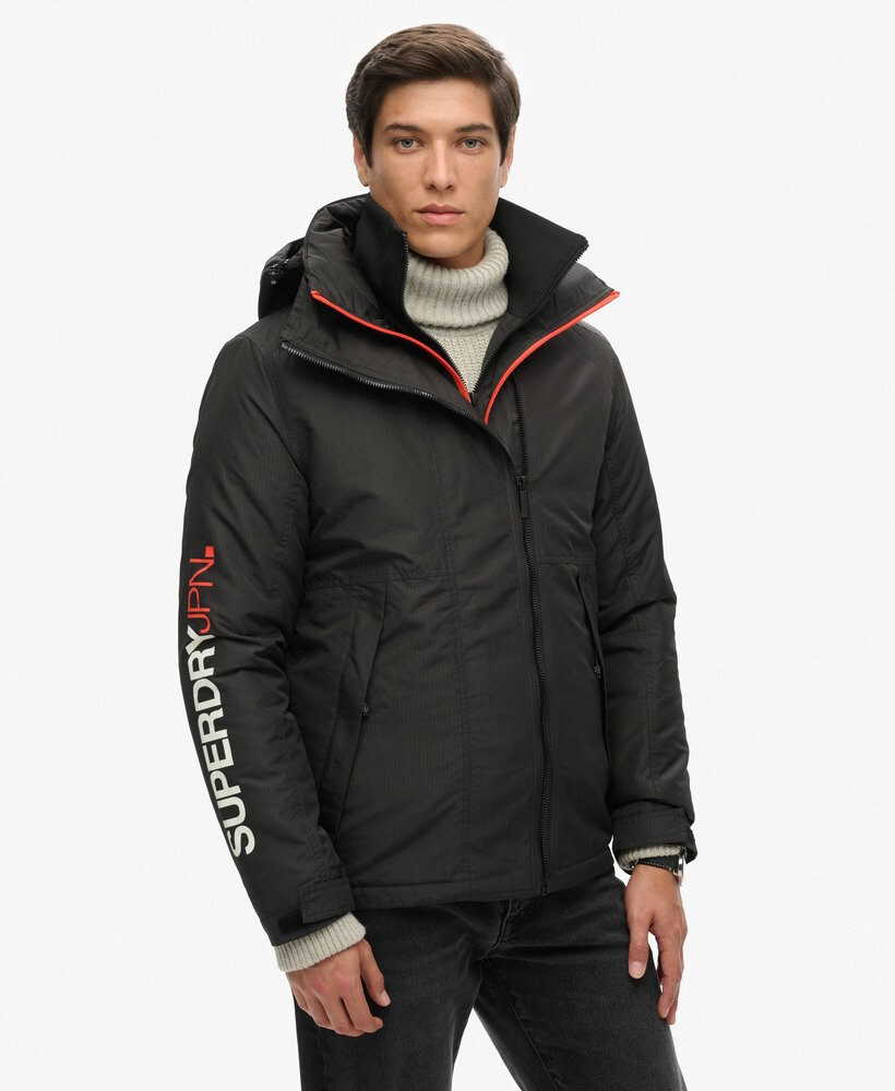 Superdry Jacket Coat Hooded Yachter Windbreaker Jacket Zip Pockets