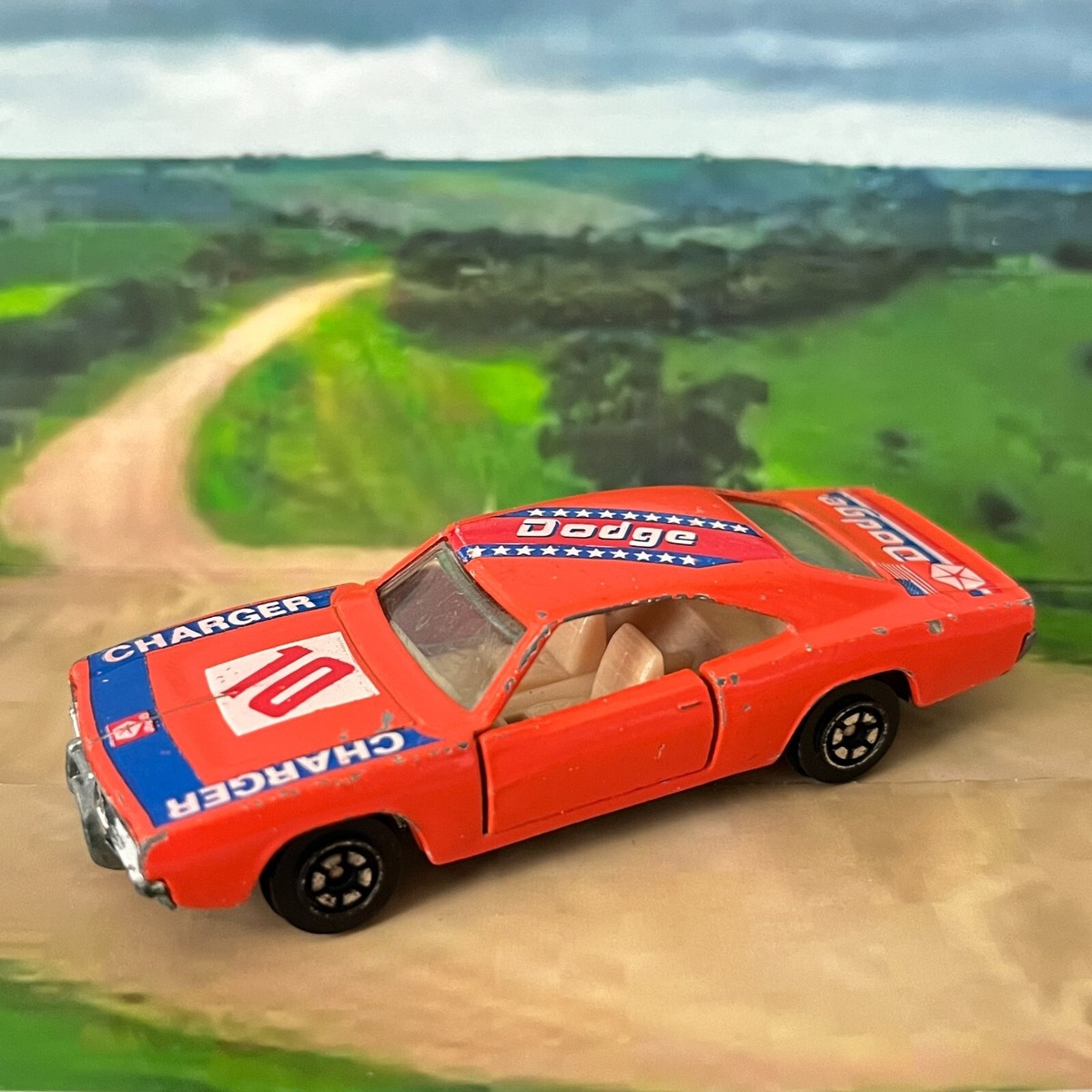Yatming Dodge Charger #10 No. 1081 w/Opening Doors 1970s Vintage