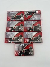 Lot of 7 Maxell UR 90 Minute Blank Audio Cassette Tapes Normal Bias New/Sealed