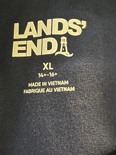 Lands' End Tough Cotton Leggings Girls' Size XL (14+ - 16+) Deep Sea Navy Blue - Picture 4 of 6