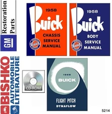 1958 Buick Shop Service Repair Manual CD Engine Drivetrain Electrical OEM Guide