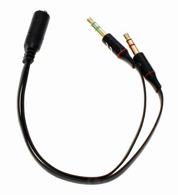 Delock Audio Headset Adapter 1x 3,5mm 4 Pin Klinkenbuchse auf 2x 3,5mm 3 Pin Kli