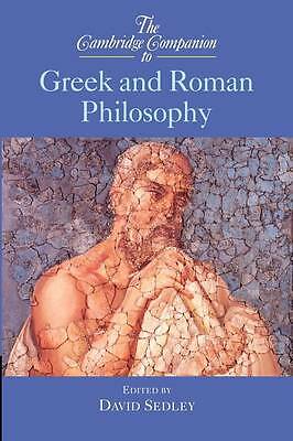 The Cambridge Companion to Greek and Roman Philosophy Sedley Paperback