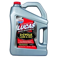 Lucas Oil 10557 Semi-Synthetic TC-W3 2-Cycle Land & Sea Oil - 1 Gallon