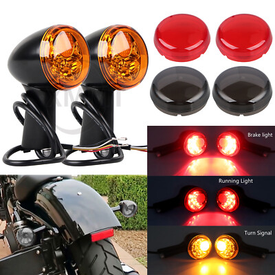 Amber/Red LED Turn Signals Indicator Lights For Harley Sportster