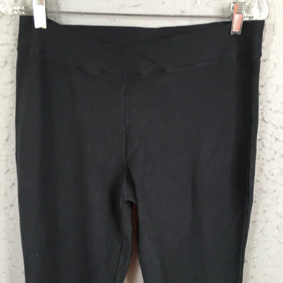 Mod O Doc Pants Juniors 3 Black Leggings Crossover Waist Bootcut Yoga Casual NEW - Image 2 of 4