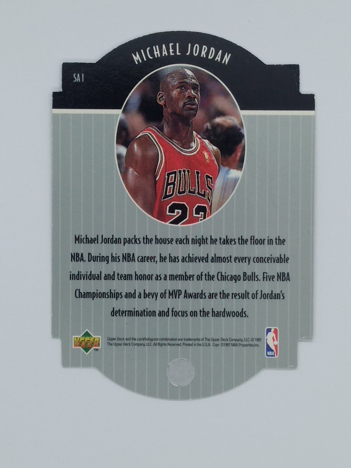 1997 97 UPPER DECK STAR ATTRACTIONS Michael Jordan #SA1, DIE CUT FOIL  INSERT !!! | eBay