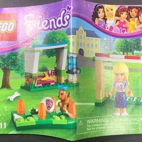 Lego Friends Soccer Training Set Stephanie 2013 Dog Goal Ball 41011
