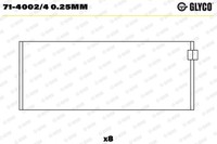 Glyco 71-4002/4 0.25Mm Pleuellagerschale