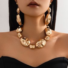 Gold Chunky Set  Pearl Bow Jewelry Set Gift Box for Women   2 Elegant Styles