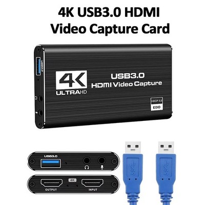 Audio/Video Capture Card, USB3.0 HDMI to USB C, 4K1080p60fps Video/Audio Capture