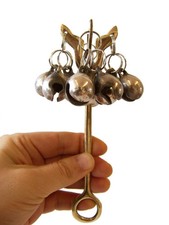 Korean Shaman Mudang Handbell / Ceremonial Ritual rattle Brass Bell 12bells S