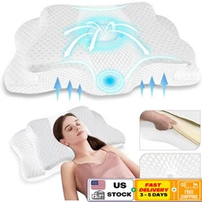 Adjustable Ergonomic Cervical Pillow Pain Relief Memory Foam Contour Bed Pillow