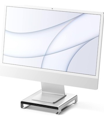 SATECHI Typ-C Aluminium Monitorständer Hub mit USB-C Daten SD Kartenleser USB 3.0