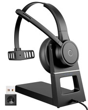 Wireless Office Headset with ENC Mic Charging Dock USB Dongle