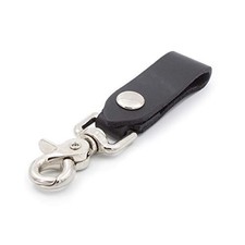 | Full Grain Leather Keychain for Men | Made in USA | Hand Made Midnight Black