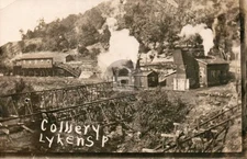 Coal Mine Mining Colliery LYKENS PA Dauphin County RPPC Photo Postcard COPY