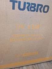 Turbro 1/4" x 5/8" copper line set for mini split. Model CLS25