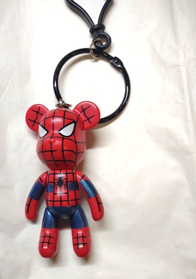 Popobe Spiderman Spider Bear Keychain Figurine Backpack Purse Charm