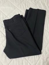 Vintage Levis Action Slacks Mens Black Sta-Prest Trousers Fits 42x31 Used