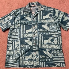 San Jose Sharks Men’s Medium Teal Together Hawaiian Shirt Southwest Airlines NHL