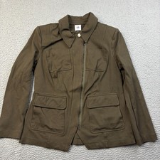 Cabi Academy Blazer Womens Medium Olive Green Military Inspired Jacket