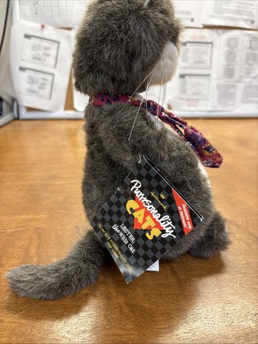 Cravatta nerd animale peluche Hallmark Purrsonality gatto LESTER The Whiz 12" con etichetta usata in ottime condizioni - Foto 9 di 24