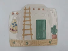 Vintage Treasure Craft Taos Southwest Pueblo House Trivet /Wall Hanging Pottery