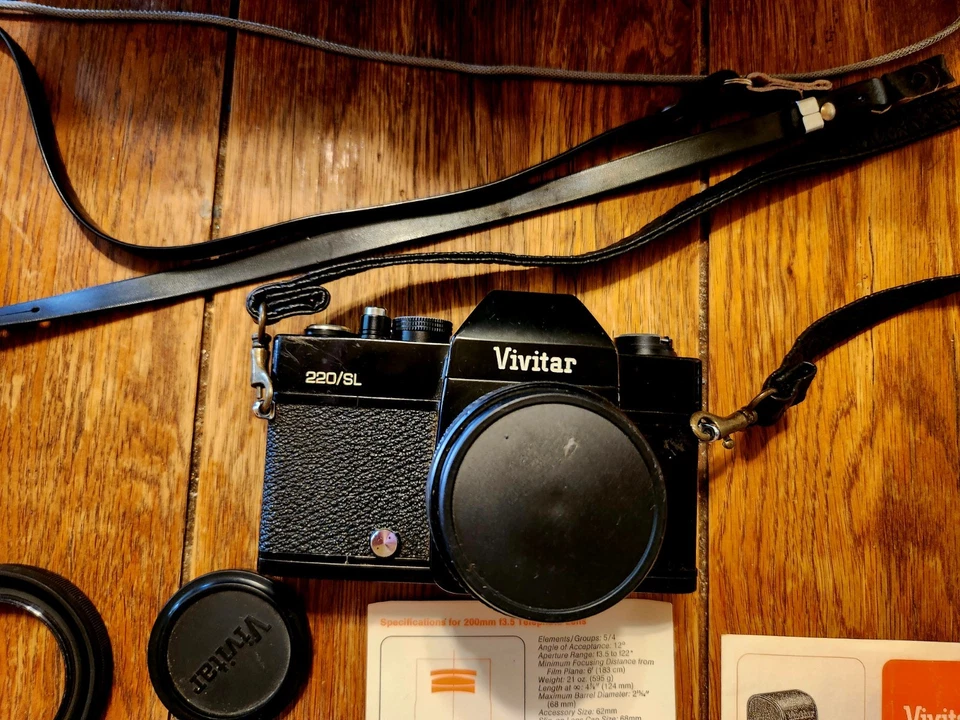 Vivitar 220/SL 35mm SLR Film Camera, Vintage Vivitar 50mm f1.8 Prime Lens -Black - Image 2 of 4