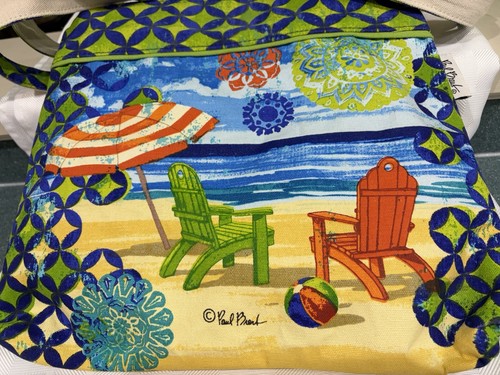PAUL BRENT Bag Canvas Sun N' Sand Coastal Life Beach Ocean Shoulder NEW