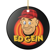 Ed Gein Cartoon Face Ceramic Decoration Ornament, Creepy Home Decor, Unique
