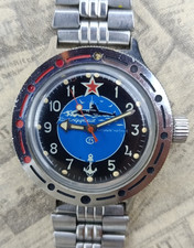 Vintage Soviet diver military watch WOSTOK Amphibian Submarine Navy antimagnetic