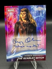 1/1 The Scarlet Witch Autograph/Inscription by Elizebeth Olsen Topps Chrome MCU