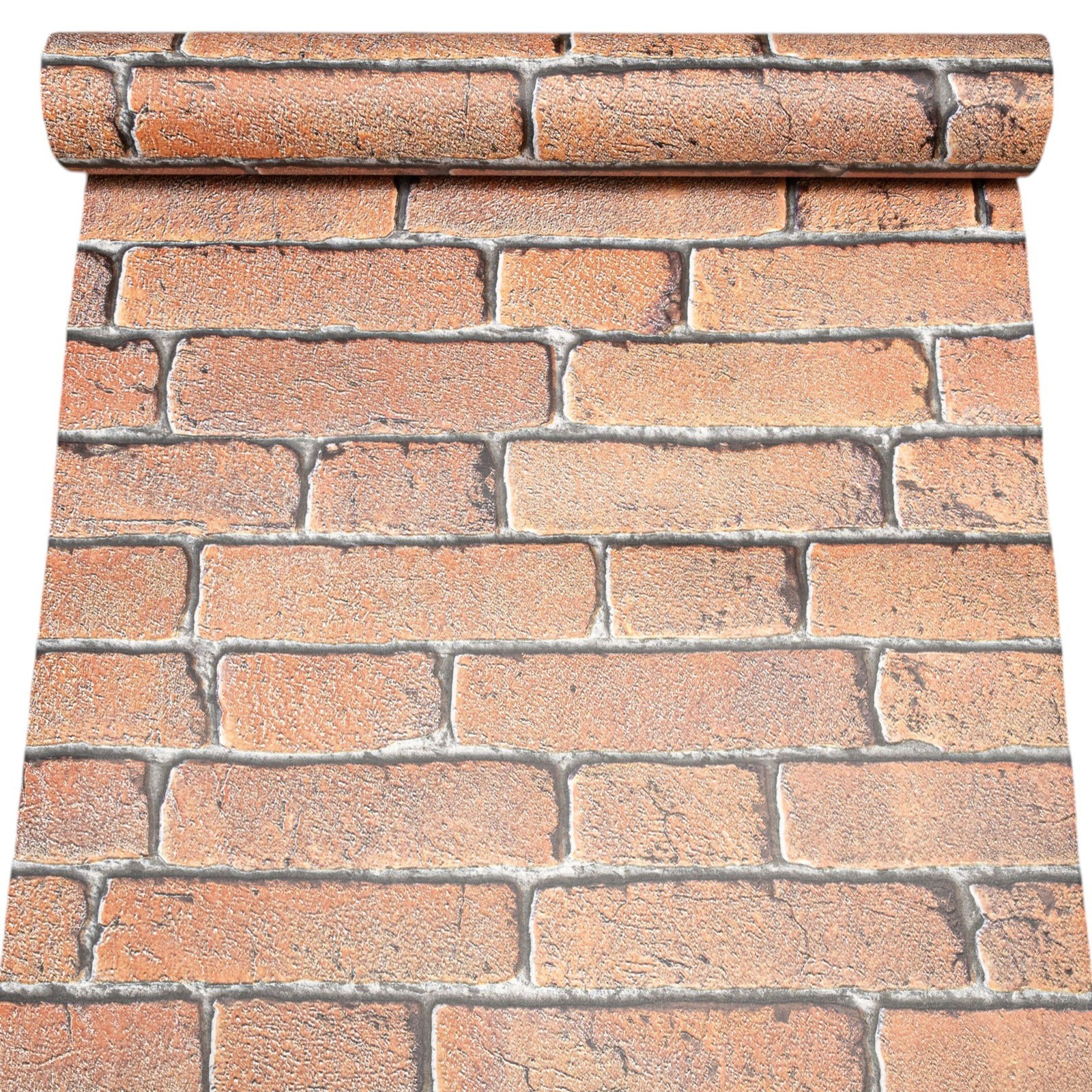 Red Brick Effect Wallpaper Textured Thick Slightly Imperfect Feature Wall Lounge