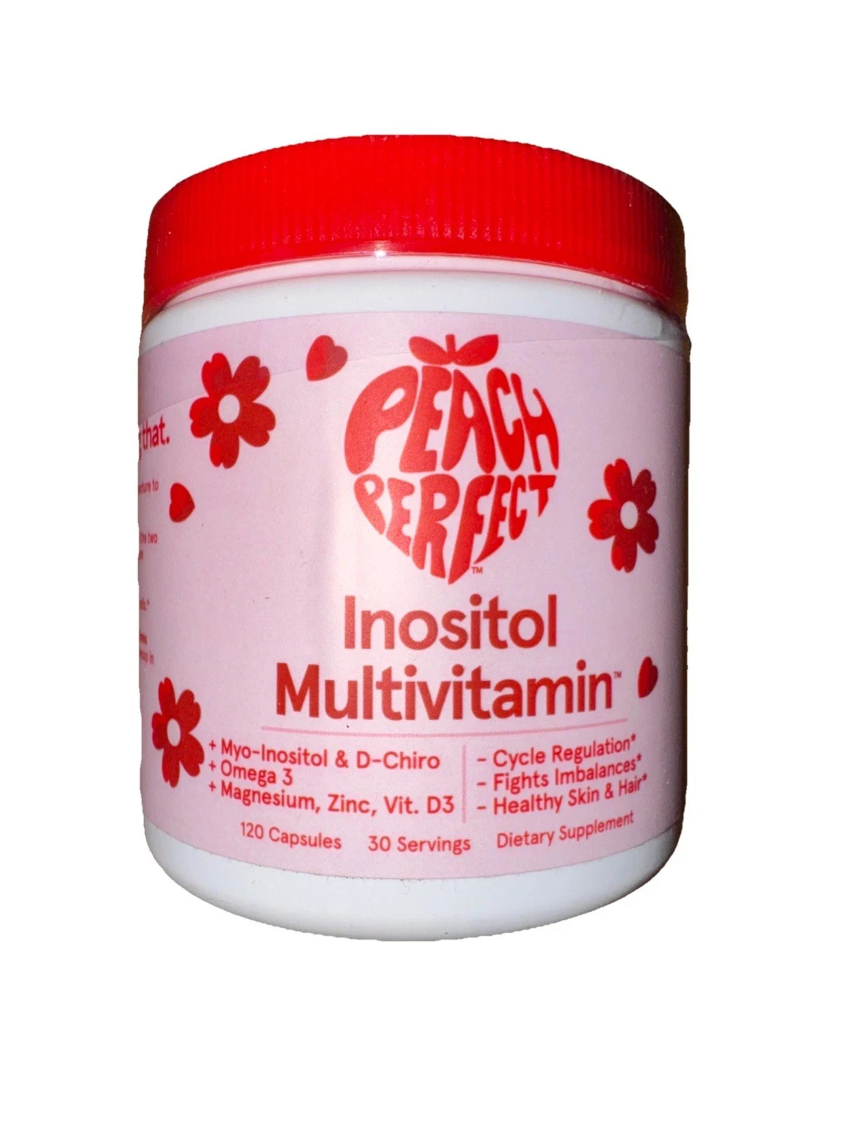 Peach Perfect Inositol Multivitamin, 120 Capsules - EX 01/28
