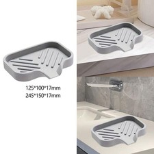 Soap Dish, Silicone Anti Slip Easy Cleaning, Splashproof Kitchen Sink Tray Soap