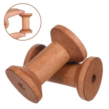  25 Pcs Wooden Spool Unfinished Spools Knitting Yarn Holder Empty Sewing