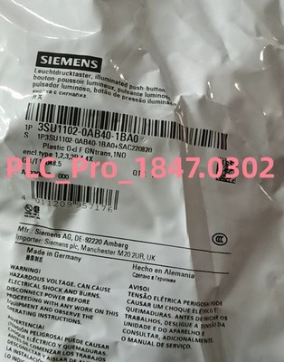 1PCS Brand New SIEMENS 3SU1102-0AB40-1BA0 Illuminated Push Button  Fast shipment