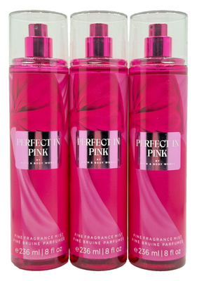 #ad NEW Bath amp; Body Works Lot of 3 Bottles Perfect In Pink Fragrance Mist Spray 8 oz $30.99