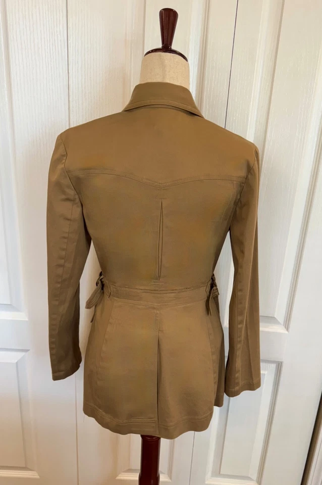 Chaqueta de campo para mujer talla 6 de I.N.C. Color camel profundo, algodón-spandex, 4 bolsillos Foto 4 de 4