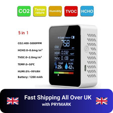 CO2 Digital Meter Humidity Detector Air Quality Dioxide Carbon Monitor Analyzer