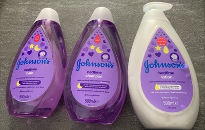 Neu 2x Johnson's Baby Bedtime Shampoo 500mls & 1x Bedtime Lotion 500ml
