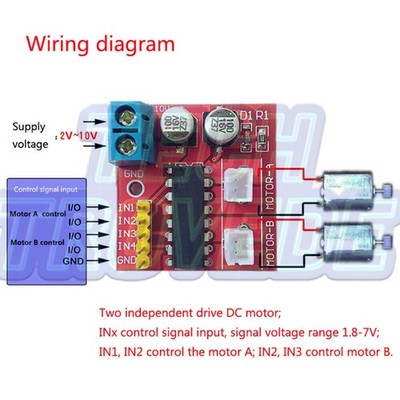 2.5A Mini Dual 2 Channel DC Motor Driver Modul PWM Speed Control Beyond L298NASS