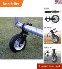 Durable 6-Inch Heavy Duty Farm Gate Wheel - Adjustable U-Bolts for Easy Install,