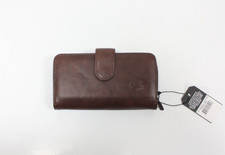 Julia Buxton Heiress Leather Checkbook Wallet Mahogany 39329