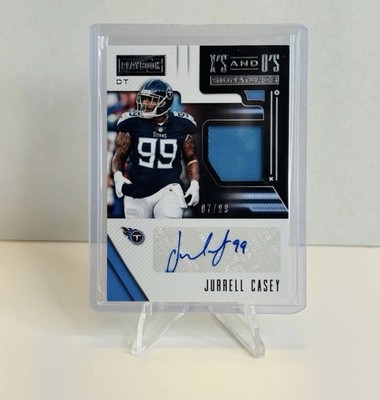 Jurrell Casey Patch Auto /99 USC Titans Broncos NFL Trojans Denver 2018 Playbook