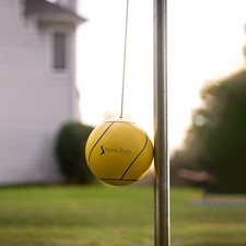 Sports Premium Tetherball Set Heavy Duty Tether Ball, Rope and Pole Set, 10-1/2'