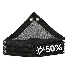 ColourTree 50% Black Shade Cloth, 12FT x 24FT Mesh Tarp, UV 1 2' x 24',